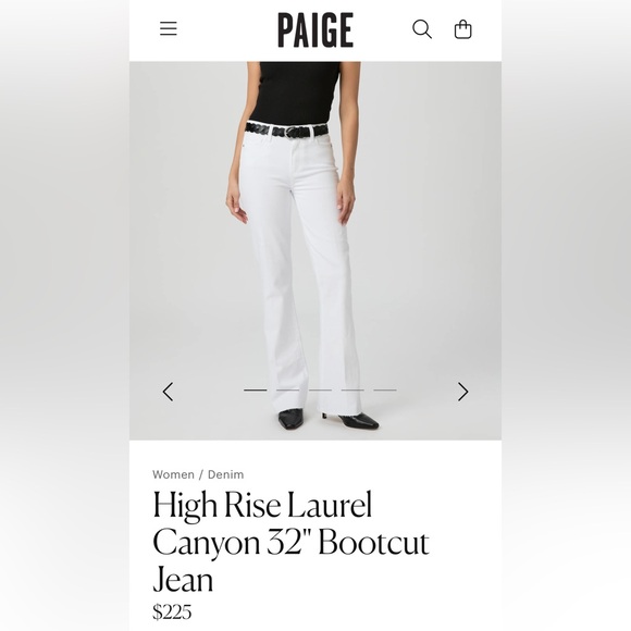 PAIGE White Flare Wide Leg Denim - Picture 6 of 13